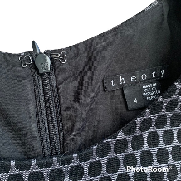 Theory Trekana Compass Knit Polka Dot Sleeveless A-Line Dress - Picture 5 of 11